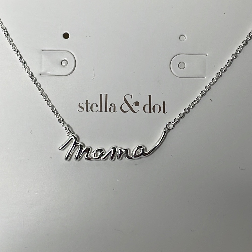 Stella & Dot Mama necklace - Silver plated NWT